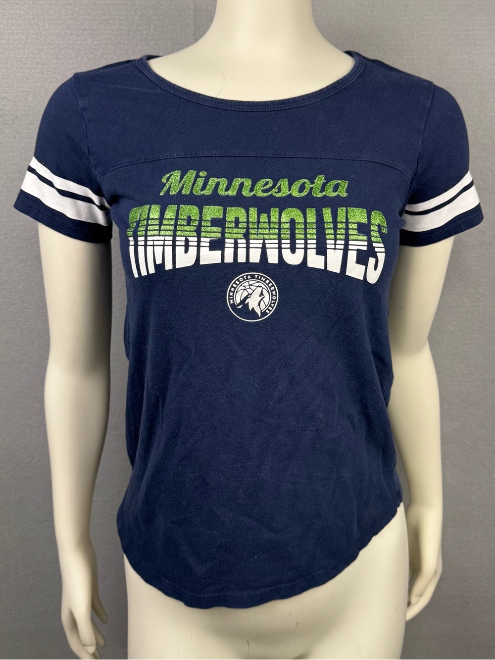 Minnesota Timberwolves Navy Girl’s XL Crewneck Tee